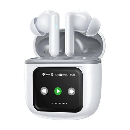 Auriculares inalámbricos Wekome Beluga S12 con reducción de ruido y pantalla a color inteligente (Blanco)