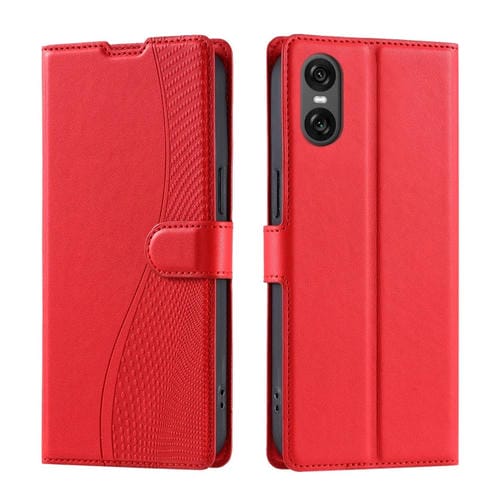 Funda de Cuero Ultrafina con Puntos para Sony Xperia 5 Vi Voltage (Roja)