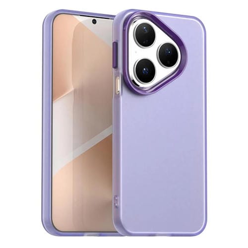 Funda híbrida de TPU a prueba de golpes para Huawei Pura 80 Candy PC (morado)