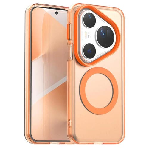 Funda híbrida de TPU y PC con Magsafe Candy para Huawei Pura 80 Ultra (naranja)