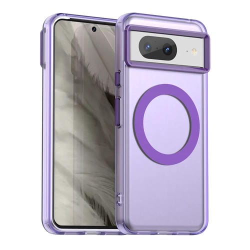 Funda híbrida TPU y PC con Magsafe Candy para Google Pixel 8 (Morado)