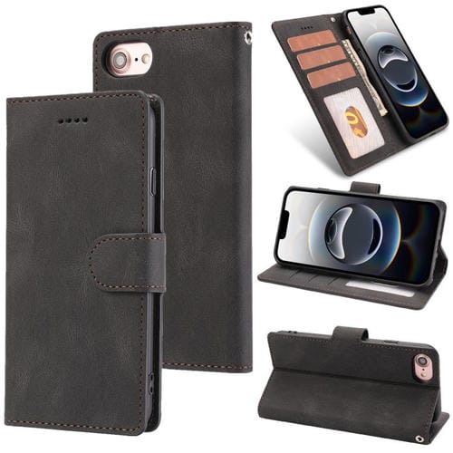 Funda Piel de Becerro con Textura de Piel de Fantasía para iPhone 16E (Negra)