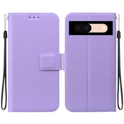 Funda de Cuero Ultrafina con Hebilla Magnética para Google Pixel 8A (Morado)