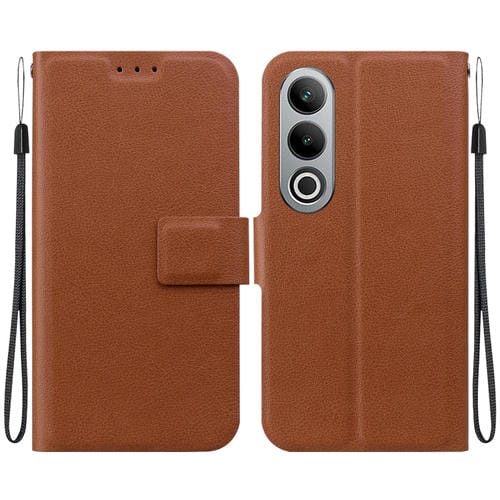 Funda de Cuero con Hebilla Magnética Ultrafina para OnePlus Nord Ce4 (Marrón)