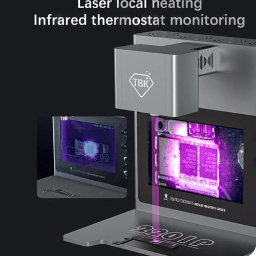 Macchina di Saldatura Termostatica Laser Infrarosso Intelligente Tbk 2201P con Fotocamera HD LCD Incorporata Spina Britannica