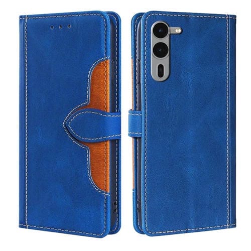 Funda de Cuero para Fujitsu Arrows We2 Plus con Hebilla Magnética y Tacto Agradable (Azul)