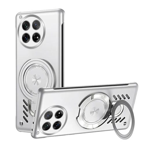 Estuche para OnePlus Ace 3 Ice Sense Series con Soporte Magsafe y Refrigeración de Grafeno (Plateado)