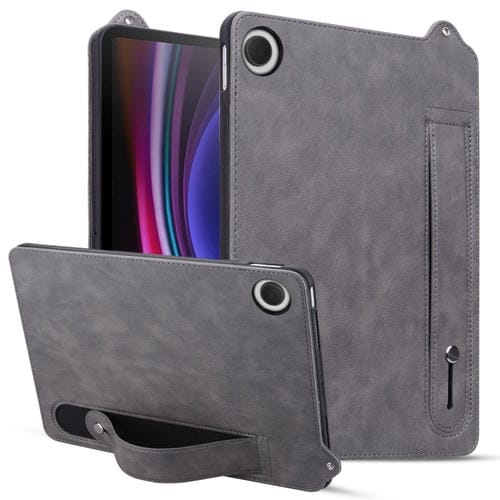 Funda para Tablet Samsung Galaxy Tab A9+ Piel Sintética TPU Correa (Gris)