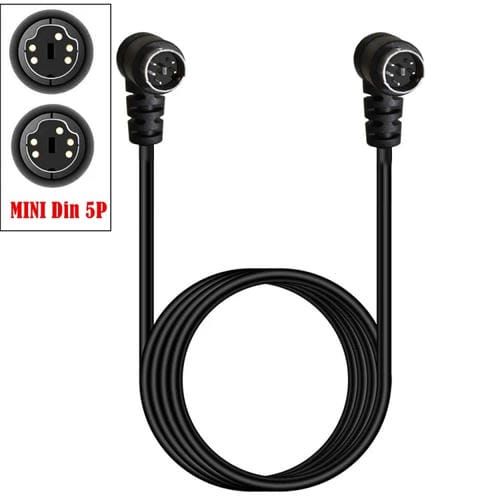 Cable de Audio/Video Mini Din 5 Pines 0,5 m Codo a Codo