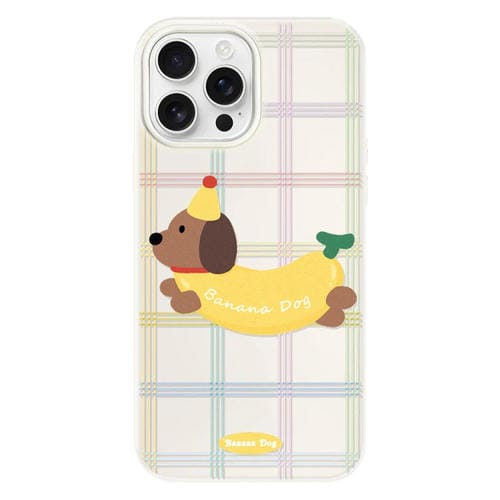 Funda híbrida TPU y PC iPhone 13 Pro Max Tacto Sedoso (Banana White)