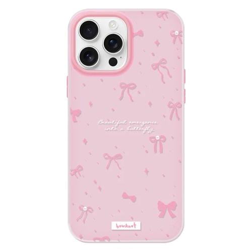 Funda híbrida TPU Policarbonato iPhone 11 Pro Max con Tacto Sedoso (Rosa con Lazo)