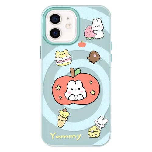 Funda híbrida TPU y PC iPhone 12 con Tacto Sedoso (Amarillo y Verde Claro)