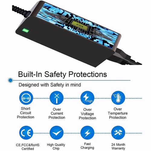 Adaptador de Corriente para Portátil MSI 5.5 x 2.5 mm 19,5 V 11,8 A 230 W con Enchufe de la UE