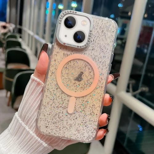 Estuche para Teléfono Blink Series para iPhone 14 con Marco de Lente de Metal y Cierre Magnético Magsafe (Dorado)