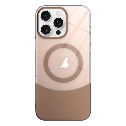 Estuche para Teléfono PC Magsafe Delgado con Contraste de Color para iPhone 11 Pro Max (Dorado)