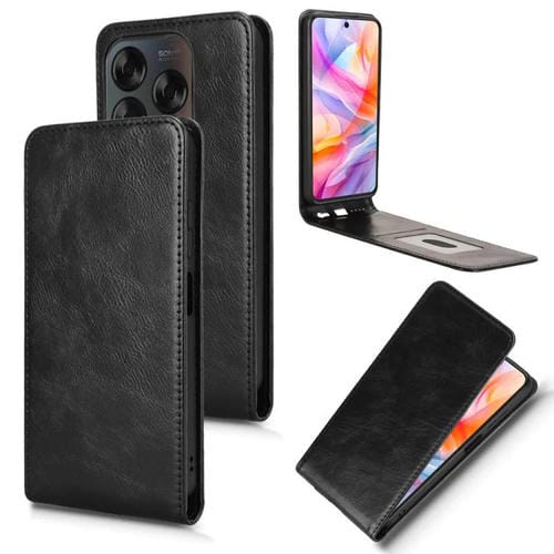 Funda Cuero con Tapa Vertical Magnética ZTE Blade V70 Design 4G (Negro)