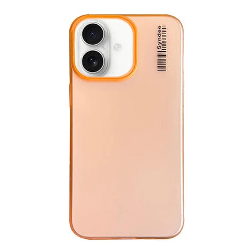 Funda para Teléfono PC Translúcida Tacto Suave Arena para iPhone 16 (Naranja)
