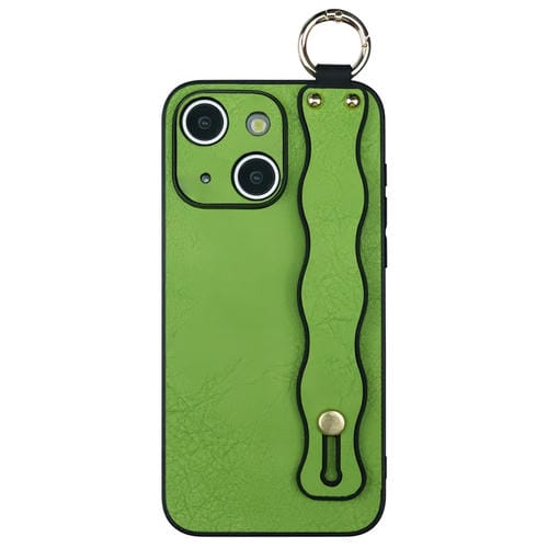 Funda TPU con Soporte para Pulsera Ondulada iPhone 15 (Verde)