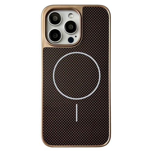 Funda para iPhone 16 Pro Pita Series Textura de TPU + PC Magsafe (Dorada)