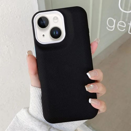 Funda de Cuero para iPhone 14 Textura (Negra)