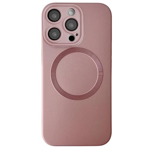 Funda para Teléfono TPU Magsafe iPhone 13 Pro Textura Cd Pintura Metalizada (Rosa)