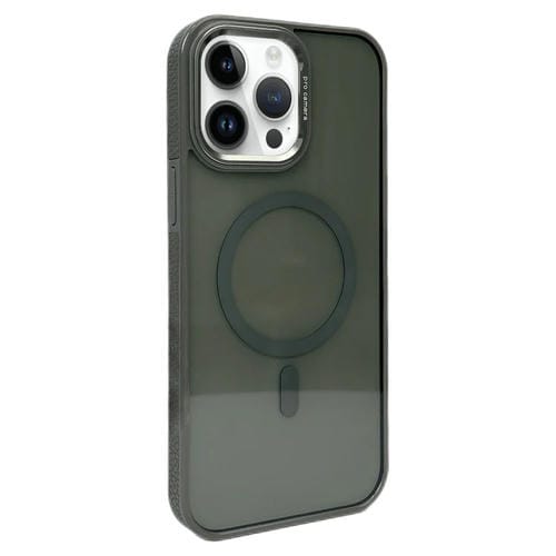 Funda para Teléfono con Marco de Lente de Metal Magsafe para iPhone 14 Pro Max (Gris Oscuro)