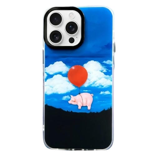 Funda TPU Doble Capa iPhone 13 Pro Max Patrón Imd Cerdo Globo