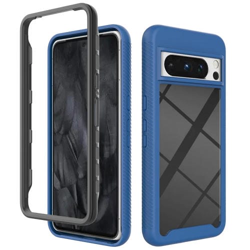 Funda TPU Transparente a Prueba de Golpes para Google Pixel 8 Pro (Azul Oscuro)