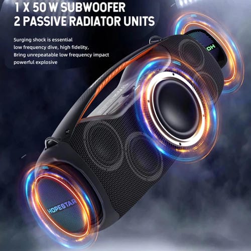 Altavoz Bluetooth Hopestar A60 Portátil Para Exteriores 100 W Resistente Agua IPX6 Con Micrófono (Camuflaje)