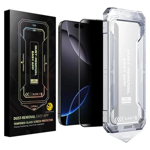 Película de Vidrio Templado iPhone 16 Pro Privacidad Fácil Instalación