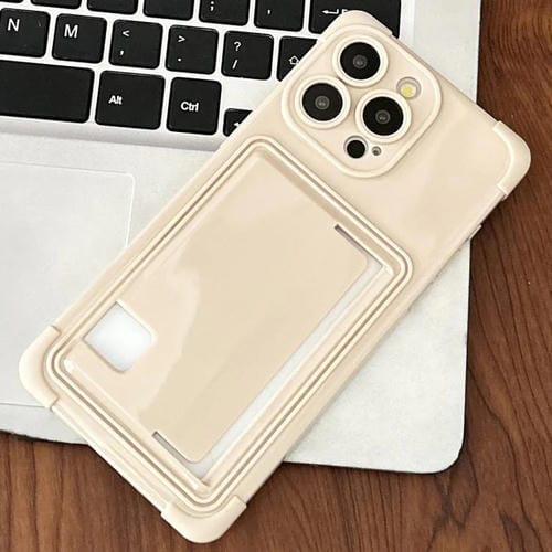Funda TPU con Ranura para Tarjeta Lateral iPhone 12 Pro (Blanca)