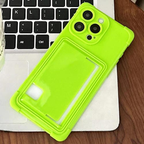 Funda TPU con Ranura para Tarjeta Lateral para iPhone 16 Pro (Verde)
