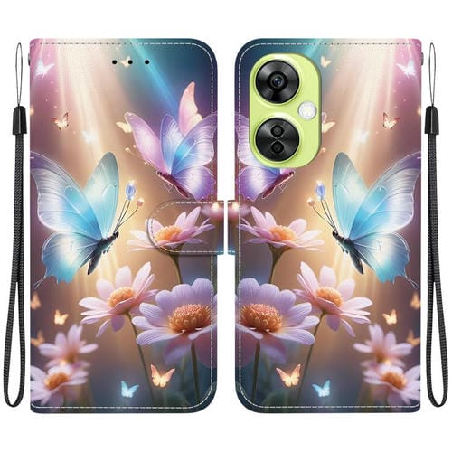 Funda de Cuero para OnePlus Nord Ce 3 Lite/N30 con Dibujo de Mariposa y Flores (Colores)