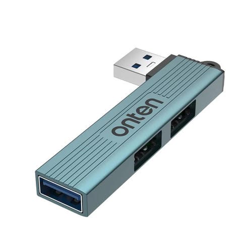 Concentrador USB 3.0 3 en 1 Onten US51 Función de Expansión de Puertos (Verde Pino)