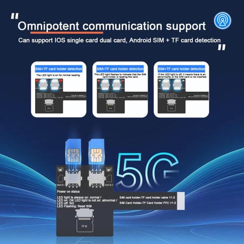 Gioco di Prova Supporto Scheda SIM Jcid V1S Pro V1Se Apple iPhone 5-16 Scheda SIM e TF Android