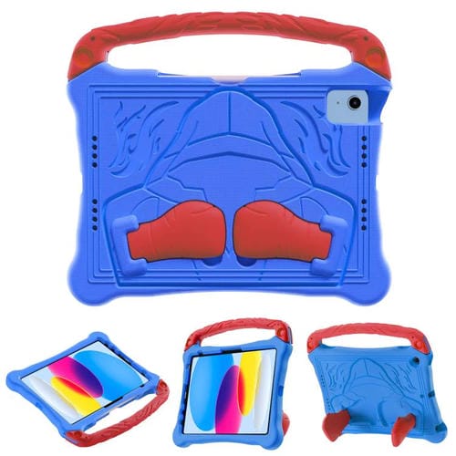 Funda para iPad 10.ª Generación 10.9 2022 Soporte Goma Eva a Prueba de Golpes Correa Hombro (Azul y Rojo)