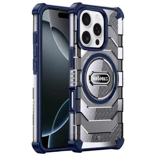 Funda híbrida para iPhone 16 Pro Max Wlons Explorer Series TPU y PC con Tecnología Magsafe (Azul)