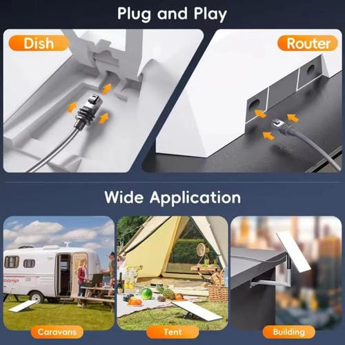 Cable de Conexión Ethernet Starlink Gen3 Cat6 1000 Mbps Sl301 50 Metros (Gris Oscuro)