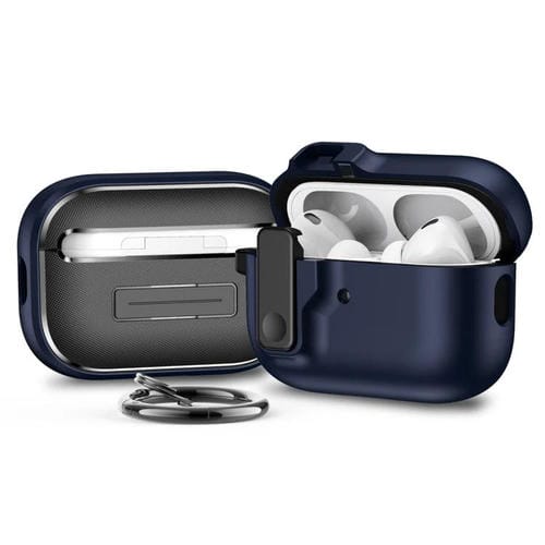 Funda Protectora para Auriculares Bluetooth Airpods Pro Bloqueo Automático (Azul Marino)