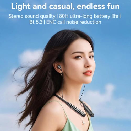 Auricular Bluetooth Yesido YSP22 Banda Cuello Magnético Pantalla Digital (Negro)