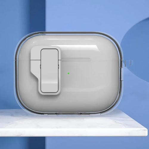 Estuche para Auriculares Inalámbricos Airpods Pro Ice Crystals con Interruptor Magnético (Blanco Transparente)
