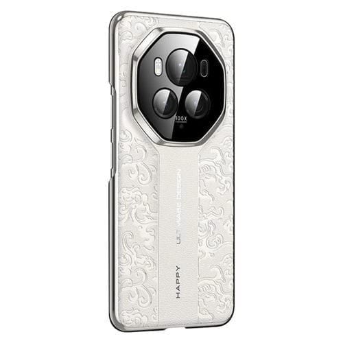 Funda de Cuero Liso con Diseño Dragón en la Nube para Honor Magic6 Pro (Negro)