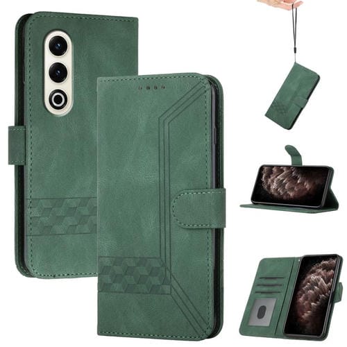Funda de Cuero con Tapa y Tacto de Piel Cúbica para Teléfono Itel S25 (Verde)