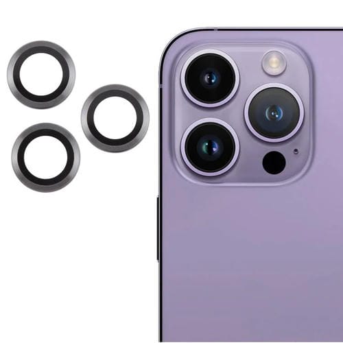 Cubierta de Cámara Trasera Película de Lente de Vidrio Templado 9H para iPhone 16 Pro 16 Pro Max (Titanio)