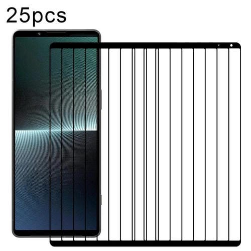 Película de Vidrio Templado para Sony Xperia 1 V 25 Piezas Pantalla Completa Aluminio