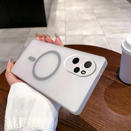 Funda para Teléfono Honor 100 Pro con Protección contra Frío y Hielo y Orificios Magsafe (Gris Titanio)