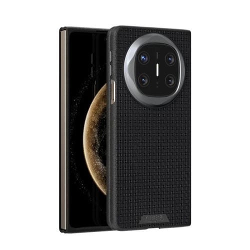 Funda de Cuero con Micro Relieve 6D Abeel Ruyi para Huawei Mate X6 (Negra)