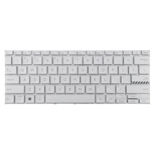 Teclado para Asus Vivobook 14 Pro X1402 M1402 D1402 F1402 X1403Z X1402Z (Versión USA) (Plateado)