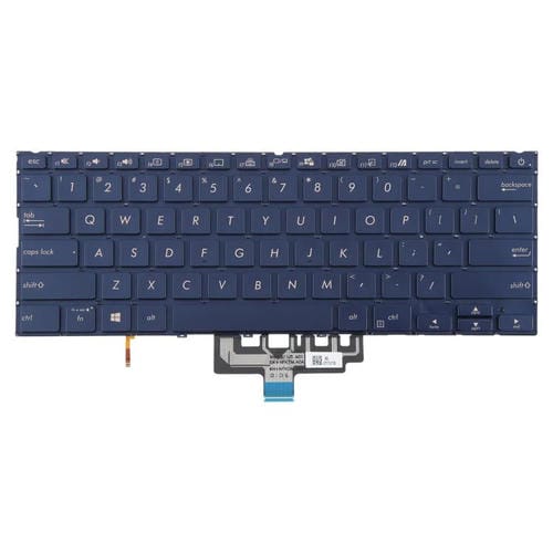 Teclado Retroiluminado para Asus Zenbook 14 UX434, UX434F, UX434FA, UX434FL, UX434FLC (Versión USA) (Azul)