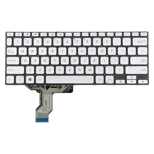 Teclado para Asus Vivobook modelos X420 X420F X420Fa X420U A420F A420 A420U S420 S420Ua P1411F P1411Fa (Versión USA) (Plateado)